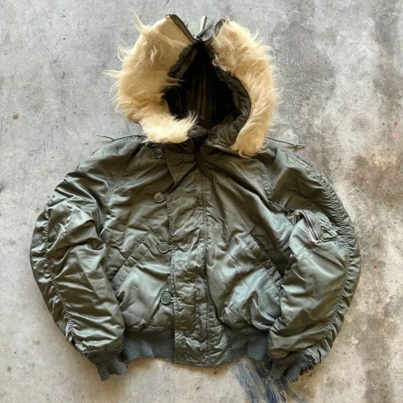 Vintage 70s Alpha Industries N-2B Flight Jacket Size Large - Picture 1 of 9